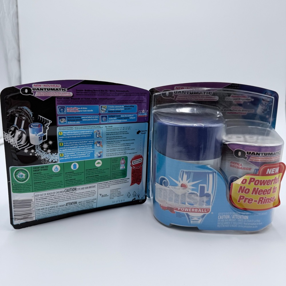 Finish Quantumatic Automatic Detergent Dispenser System & Refill Lot 2pc New - Picture 5 of 5